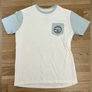RVCA BOY'S OLLIE COLORBLOCK POCKET TEE. Size XL (16).